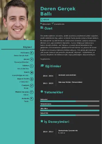 İç Mimar Cv Örnekleri cv indir